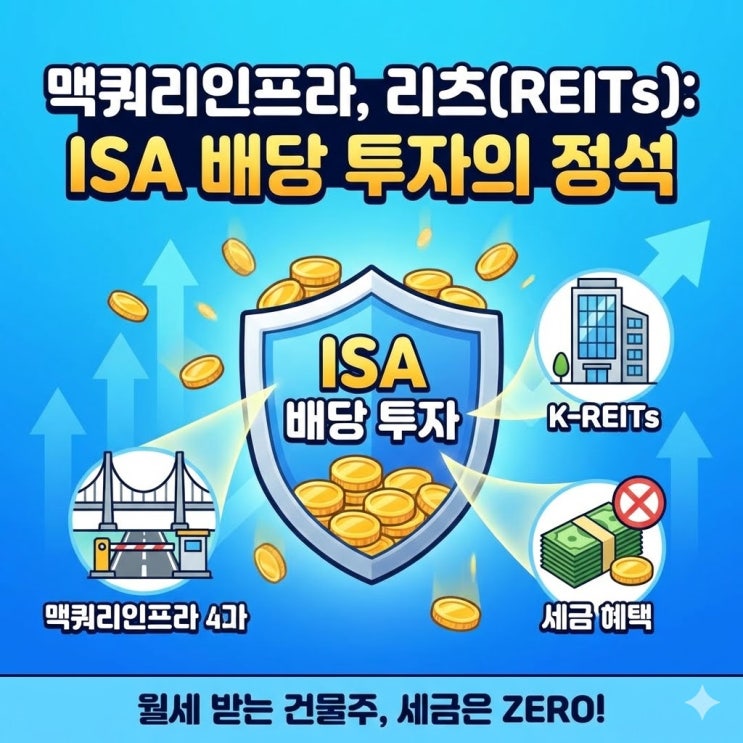  2026년 ISA 계좌 필수템! 맥쿼리인프라 & K-리츠 배당 투자 완벽 가이드