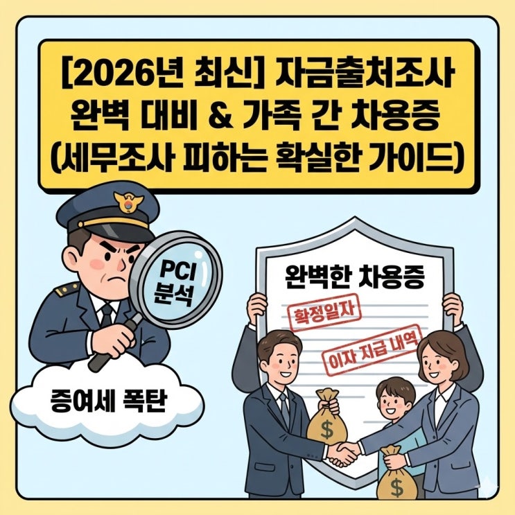  자금출처조사 완벽 대비 및 가족 간 차용증 작성법 총정리