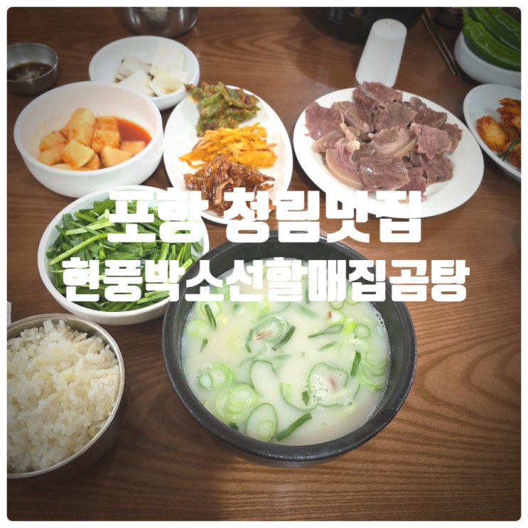  포항 청림 소머리곰탕 맛집 『 현풍박소선할매집곰탕 』 수육, 곰탕 솔직후기