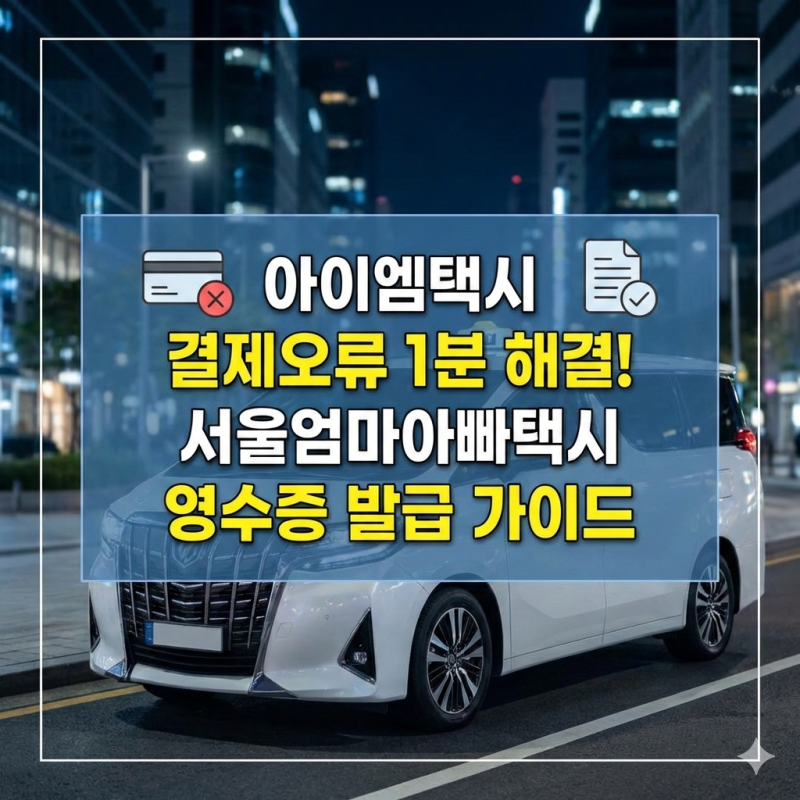 아이엠택시 결제오류 해결법 3가지, 서울엄마아빠택시 영수증 발급 완벽 가이드