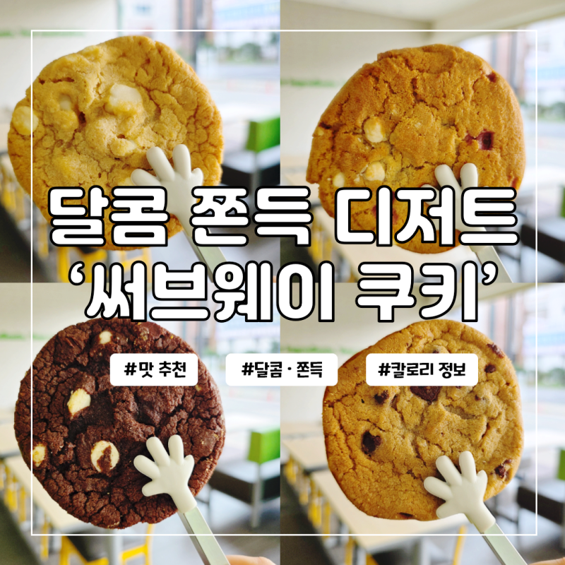 서브웨이 쿠키 6개 쿠키팩 칼로리