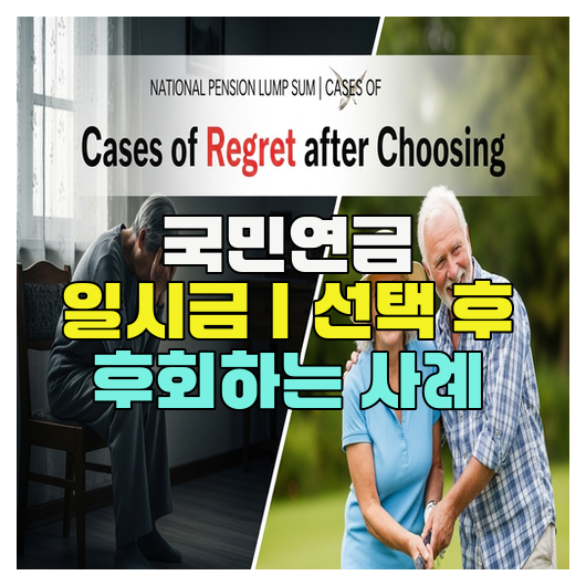  국민연금 일시금｜선택 후 후회하는 사례
