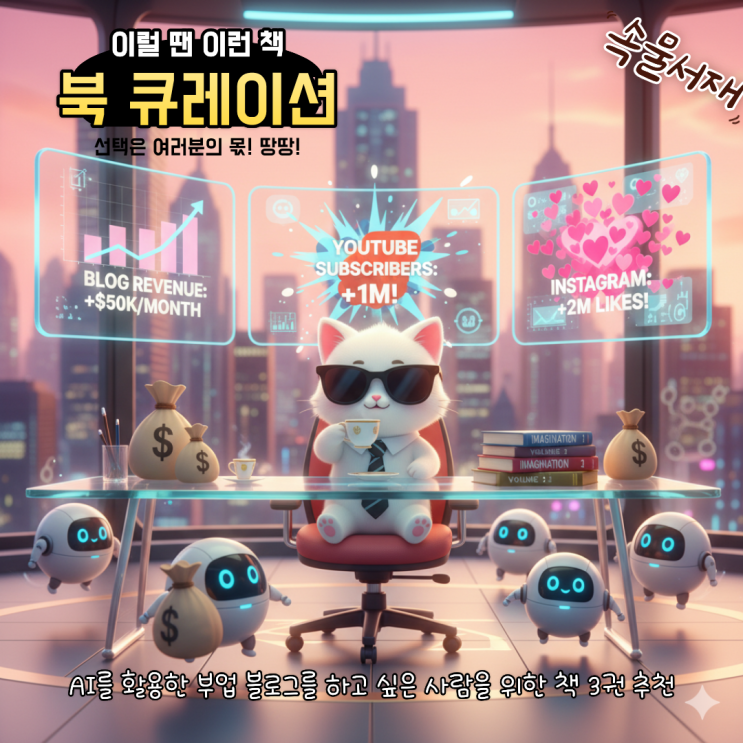  [북 큐레이션]AI를 활용한 부업 블로그를 하고 싶은 사람을 위한 책 3권 추천