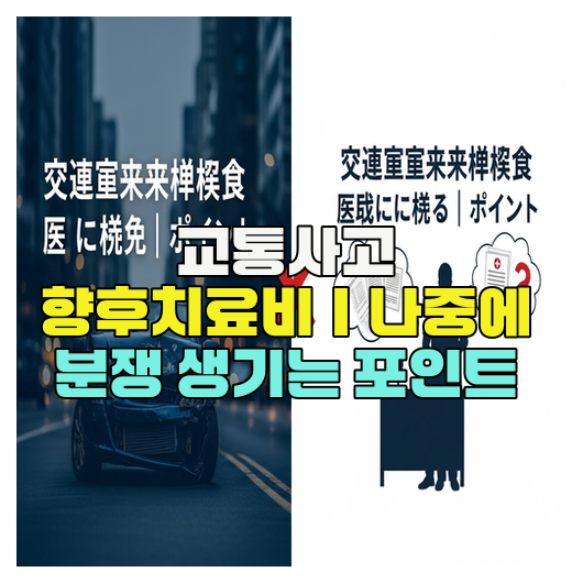  교통사고 향후치료비｜나중에 분쟁 생기는 포인트
