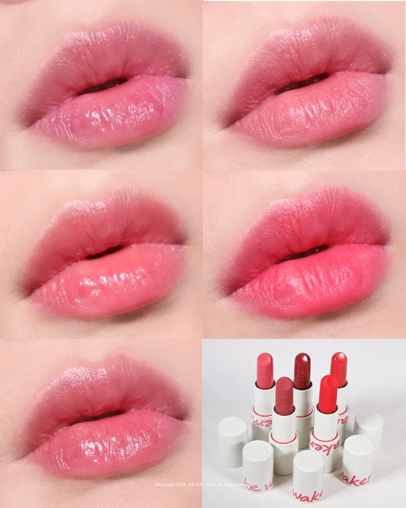 웨이크메이크 헬시 글로우 밤 스틱 & 소프트 블러링 밤 스틱 핑크 컬러 5종 리뷰