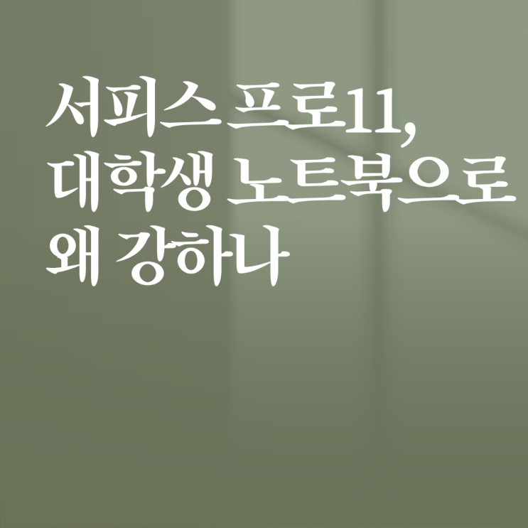  마이크로소프트 서피스 프로11 후기