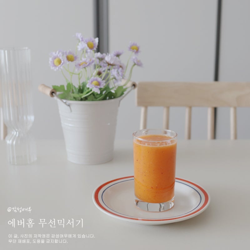 무선믹서기 에버홈 텀블러 휴대용 무선믹서기 간편하게