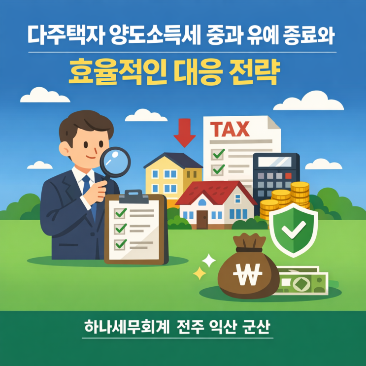  다주택자 양도소득세 중과 유예 종료와 효율적인 대응 전략: 군산세무사의 세금이야기