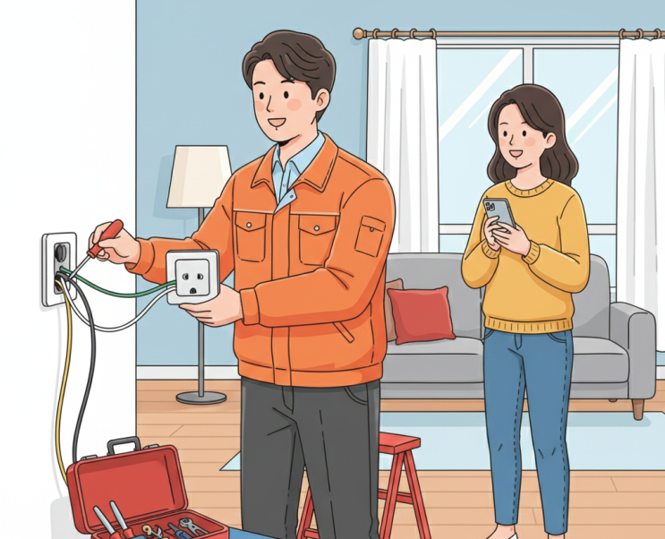  김포공항 콘센트교체, 하루에도 여러 번 쓰는 자리라면? <24시간 출장전기수리 리온전기>