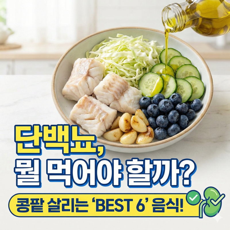 단백뇨에 도움이 되는 음식 6가지, 콩팥 건강 식단 완벽 정리