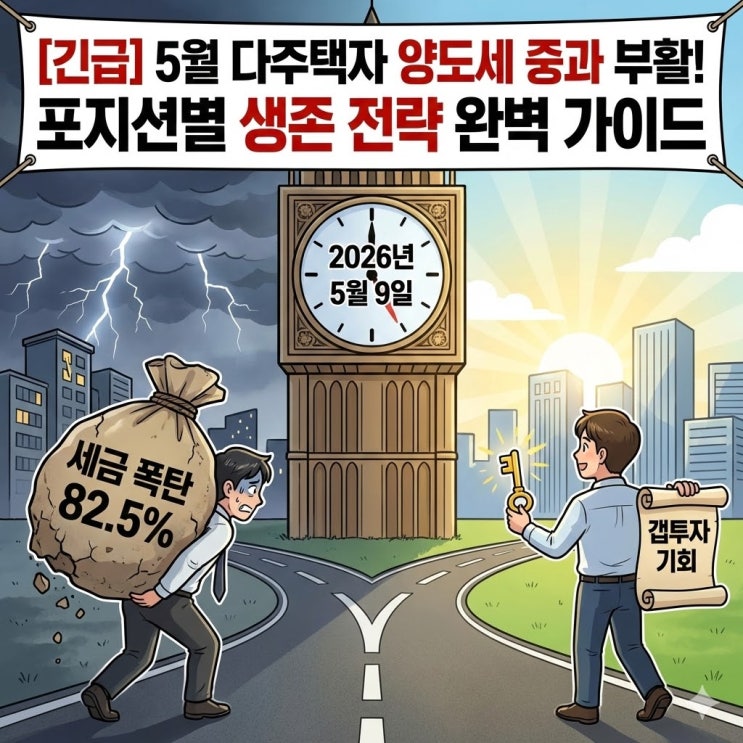  2026년 5월 다주택자 양도세 중과 부활! 포지션별 부동산 생존 전략 완벽 가이드