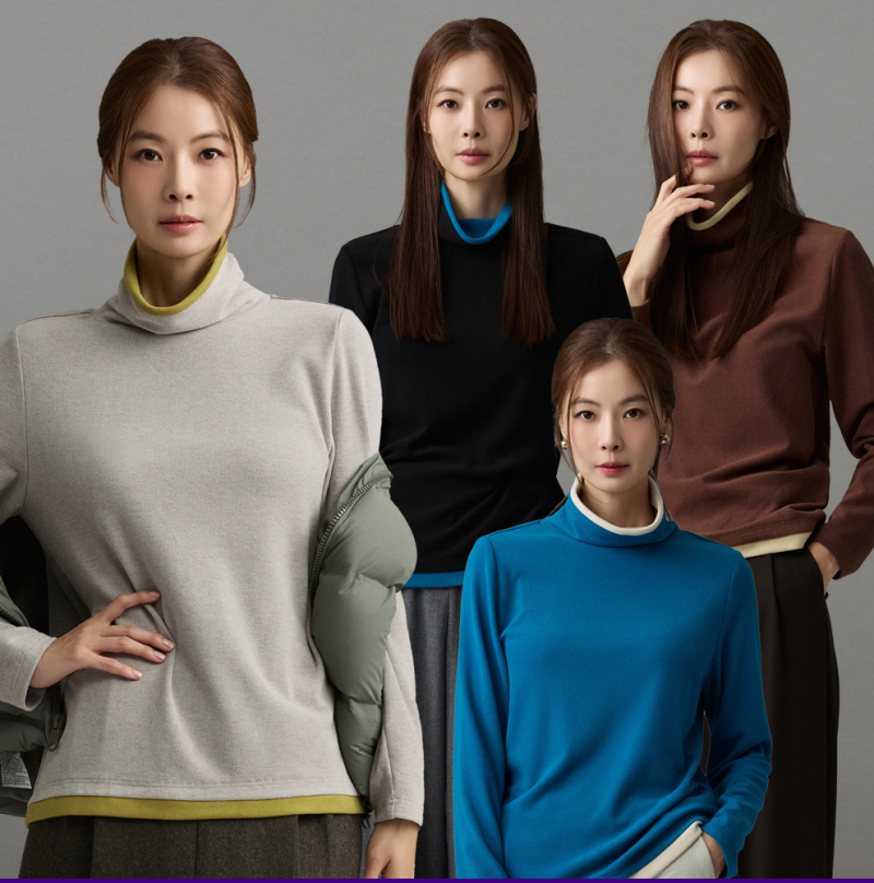 포근한 메시제이 따스온 기모 블라우스 따뜻한 겨울을 위한 부드러운 터틀넥