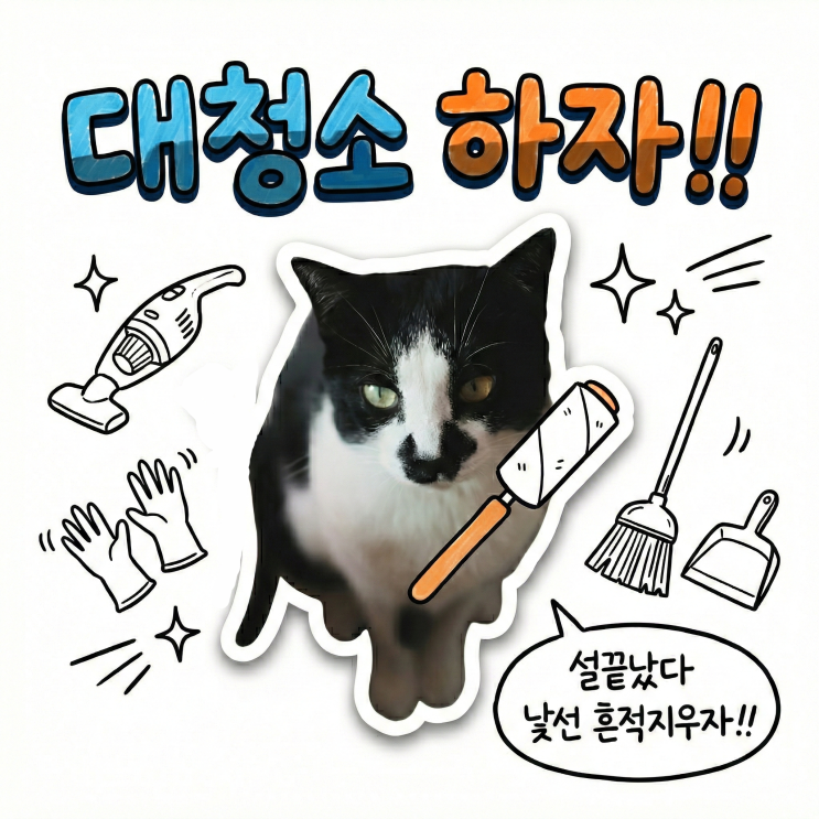  고양이 털 청소와 집안 냄새 제거, 화장실 전체 갈이 및 살균 소독 방법