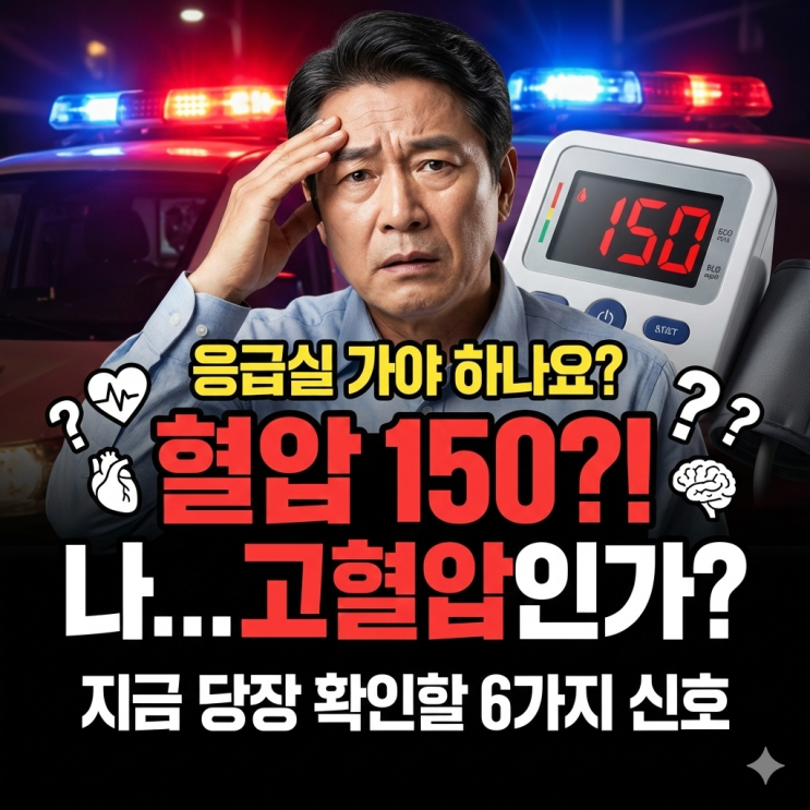  혈압 150이면 위험한가요? 집에서 확인해야 할 6가지 기준