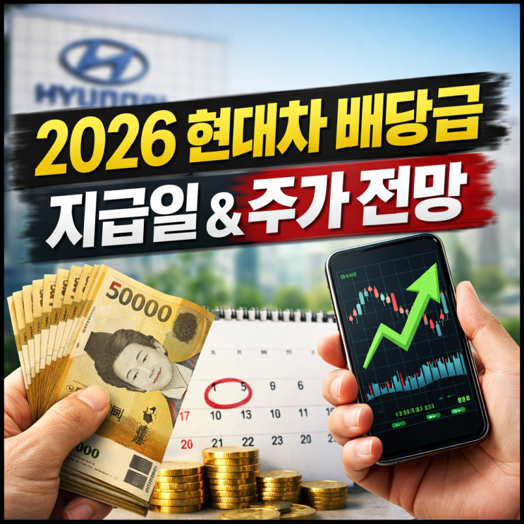  현대차 배당 지급일 2026 체크 필수! 주가 전망 바뀌는 포인트는?