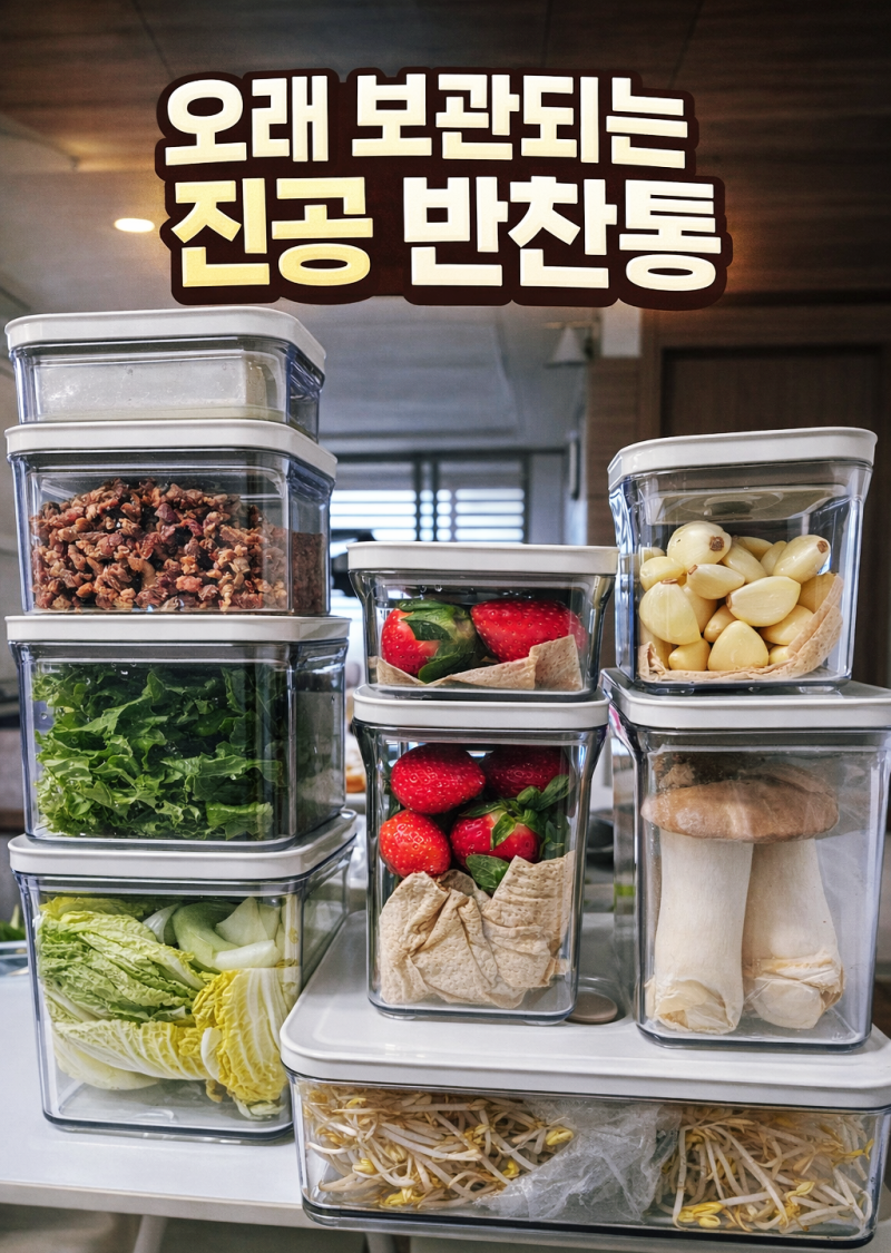 바퀜 반찬통 솔직후기 | 오래 보관 가능한 진공 밀폐용기