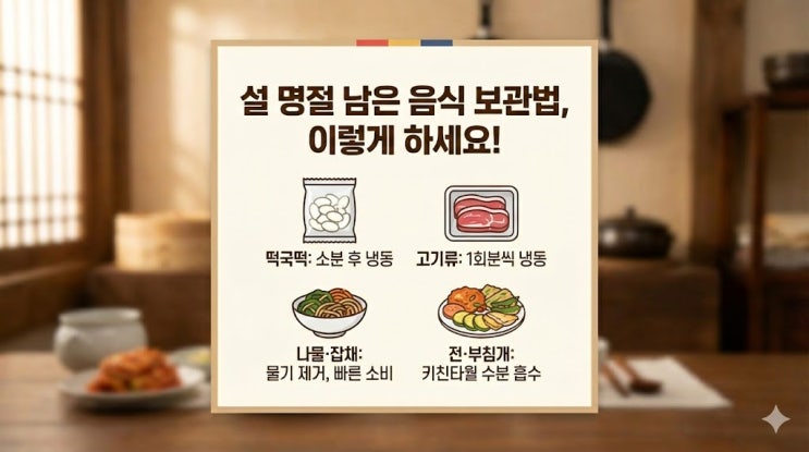  설 명절 남은 음식 보관법 공개! 냉장·냉동 정리 방법