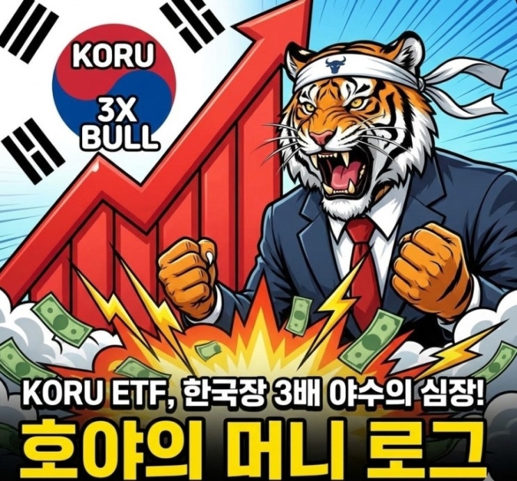  [미국 ETF] KORU 주가 급등? 국장 3배 레버리지 투자 전 필수 비교 & 활용법 (vs EWY, FLKR)
