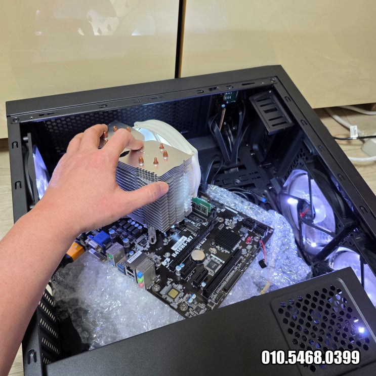  송파구 석촌동 컴퓨터수리 화면 안나옴 GIGABYTE B460 메인보드 고장 야간 출장