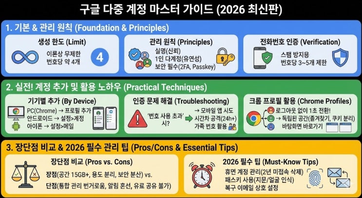  구글 계정, 하나만 쓰시나요? 구글 계정 추가 방법부터 장단점 정리까지.. 그리고 하나의 PC에서 구글 다중 로그인 하는 방법까지..