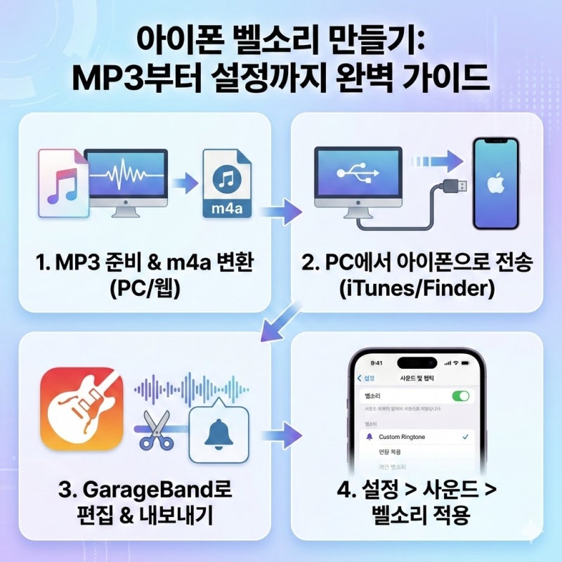 아이폰 벨소리 만들기 바꾸기 넣는법 mp3 변환부터 설정 방법까지 정리