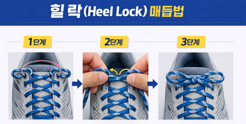 기록보다 먼저! 러닝화 끈 묶기, 힐락 매듭법 (발목/뒤꿈치 고정)