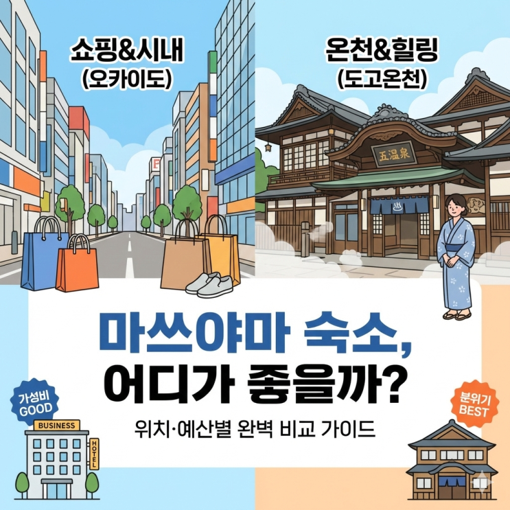  2026년 마쓰야마 호텔 추천 (오카이도 vs 도고온천 총정리)