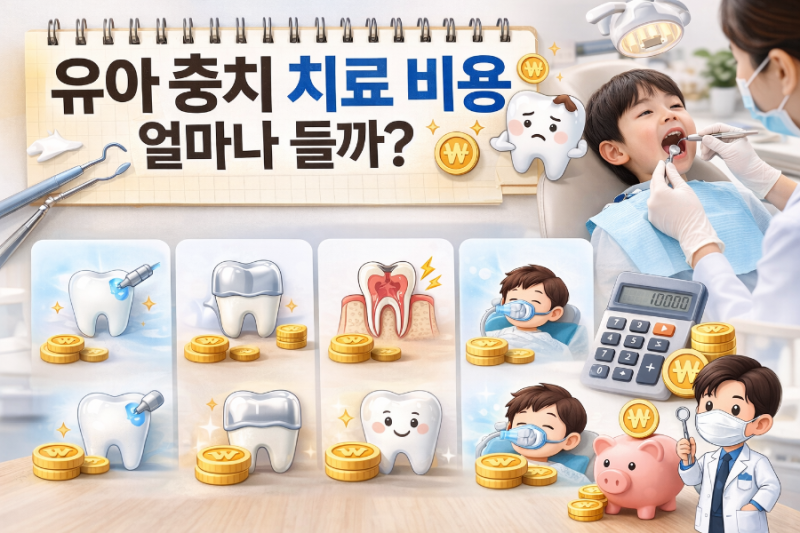 유아 충치 치료 비용 얼마나 들까? 소아치과 진료비 총정리