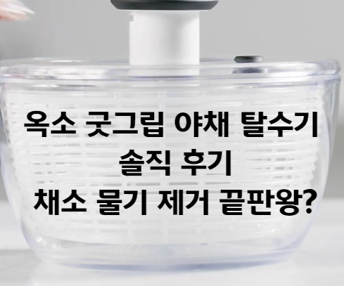 옥소 굿그립 야채 탈수기 솔직 후기 채소 물기 제거 끝판왕?