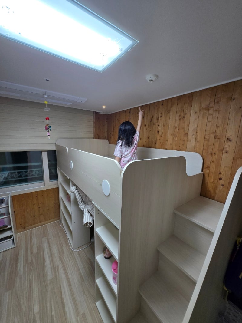 제주 리바트키즈 꼼므 높은 벙커침대 설치 후기, 아이 반응 대폭발[애돈애산]