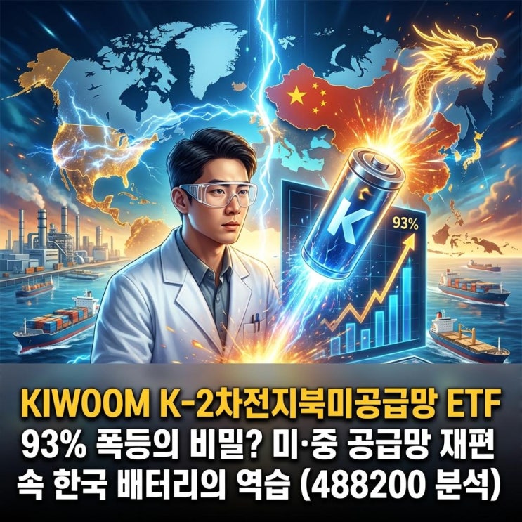  KIWOOM K-2차전지북미공급망 ETF 93% 폭등 미·중 공급망 재편 속 한국 배터리 반등?