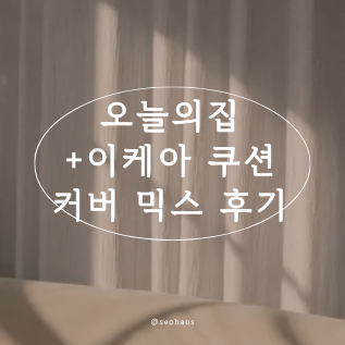 오늘의집 이케아 쇼파 쿠션 커버 후기