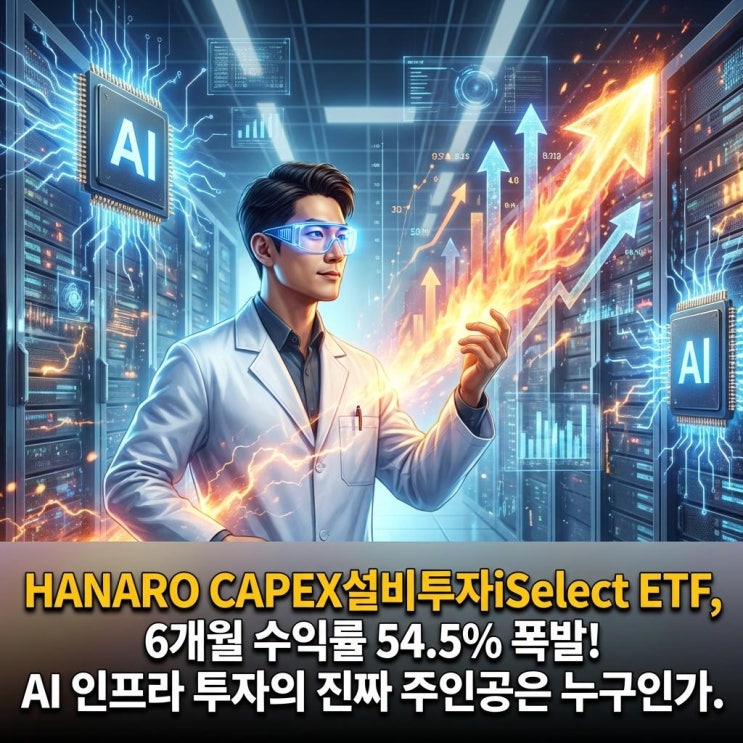  HANARO CAPEX설비투자iSelect ETF, 6개월 수익률 54.5% 폭발! AI 인프라 투자의 진짜 주인공.