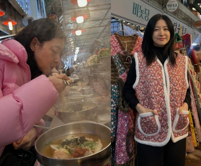  이영애 광장시장 포착! 설 연휴 전통시장 나들이, 진짜 소탈한 일상 공개됐다  설 연휴에 배우가 전통시장을 찾는다면 어떤 모습일까요?