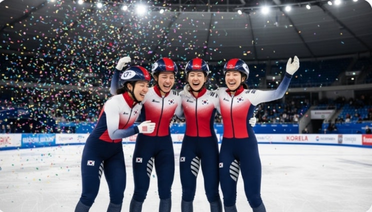  와, 이걸 역전한다고? 쇼트트랙 여자 계주 8년 만의 미친 금메달! 밀라노 대첩 현장! 