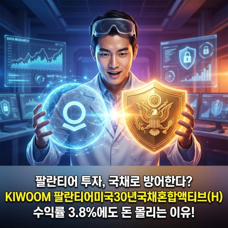  팔란티어 투자, 국채로 방어한다? KIWOOM 팔란티어미국30년국채혼합액티브(H) 수익률 -3.8%에도 돈 몰리는 이유!