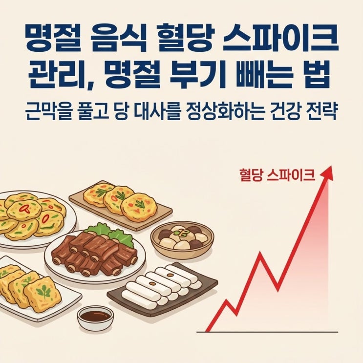 명절 음식 혈당 스파이크 관리, 명절 부기 빼는 법과 당 대사 정상화 방법