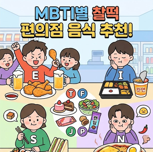  [심리테스트] 내 MBTI와 딱 맞는 간식은? '편의점 간식 테스트'로 알아보는 나의 성격!