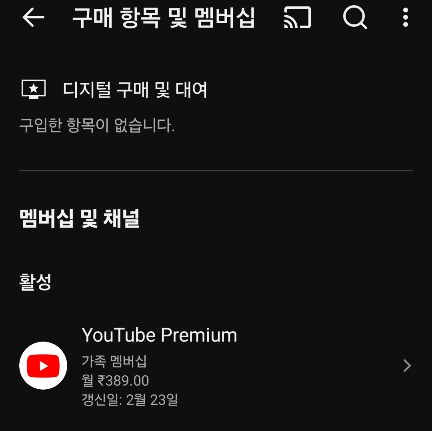 [생활비절약] 인도 유투브 가족요금제 프리미엄 월 가격(애플 기프트카드 구매 방법)
