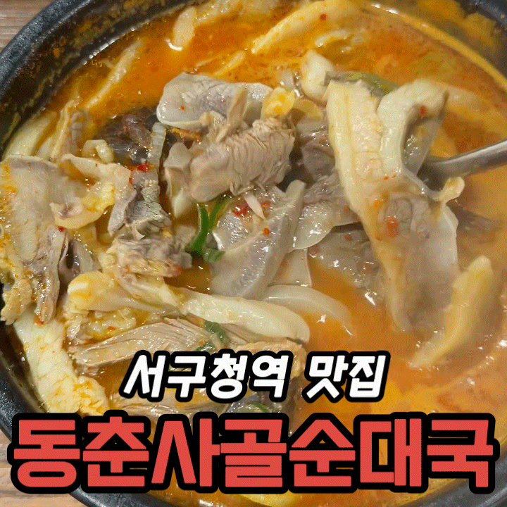  서구청역 순대국 동춘사골순대국 서구청점 내돈내산 후기｜고기 푸짐한 얼큰 순대국
