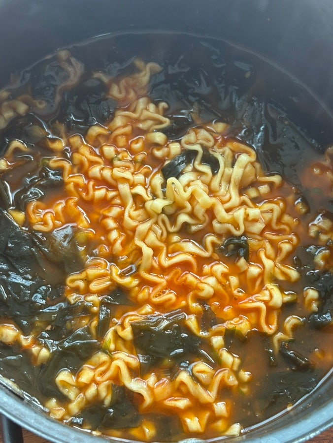 미역불닭볶음탕면 만들기 (컵라면, 직접끓인미역국) | 