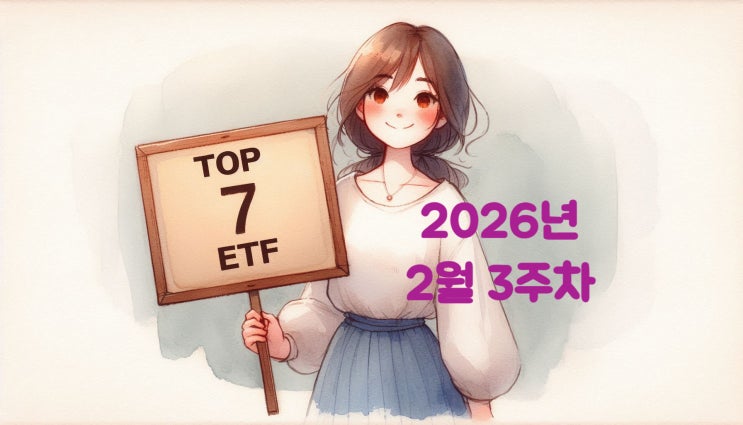  개인이 가장 많이 산 국내 ETF TOP 7 + 주간 수익률 TOP 7 | 2026년 2월 3주차