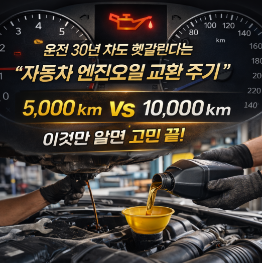  운전 30년 차도 헷갈린다는 “자동차 엔진오일 교환 주기”, 이것만 알면 고민 끝!