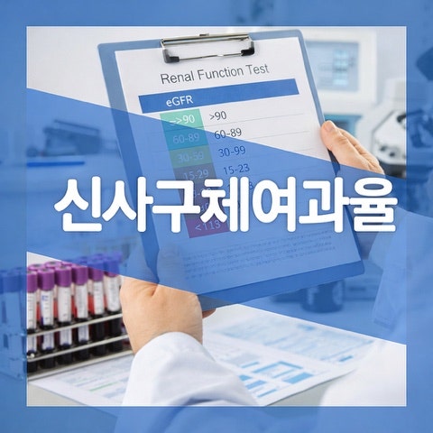 신사구체 여과율 수치 높으면 낮으면, 30 60 80 90 수치 해석
