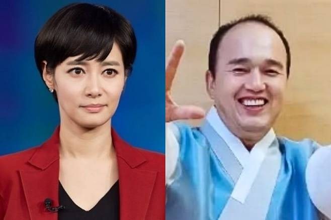 김주하와 김광규 방송중 핑크빛 기류(토크쇼)