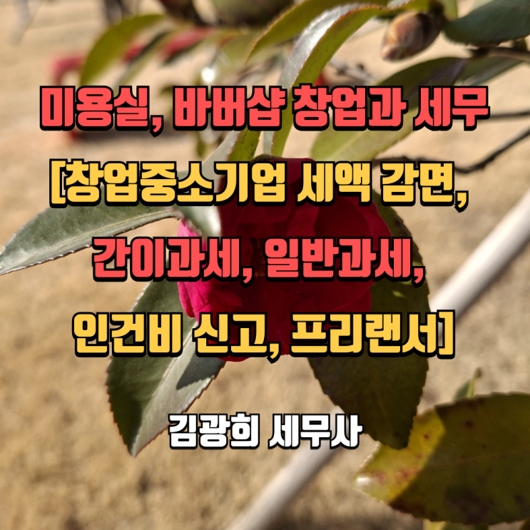  미용실, 바버샵 창업과 세무[창업중소기업 세액 감면, 간이과세, 일반과세, 인건비 신고, 프리랜서]