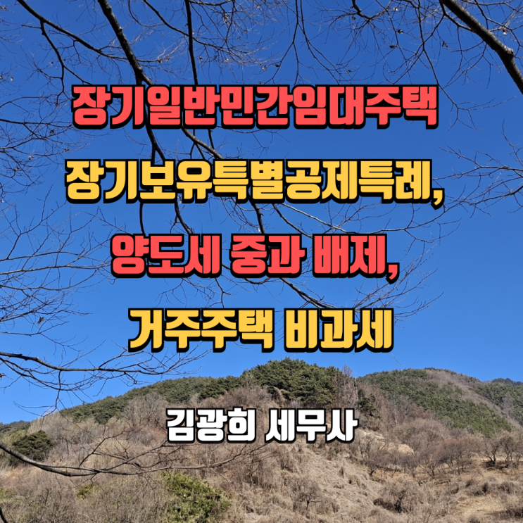  장기일반민간임대주택 자동말소, 장기보유특별공제특례, 양도세 중과 배제, 거주주택 비과세