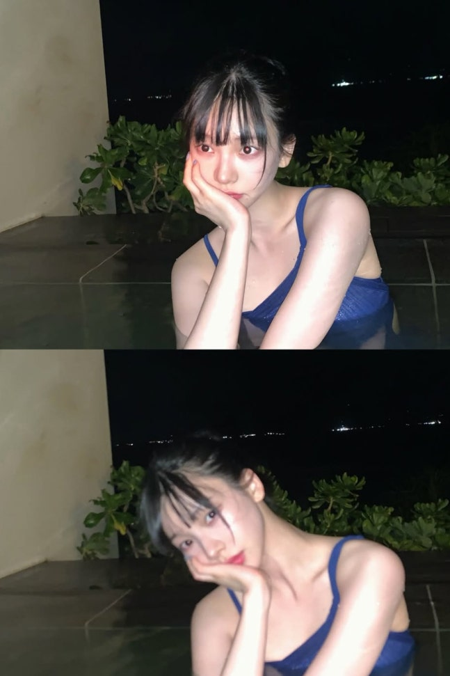 에스파 카리나, 수영복 자태 청초한 얼굴에 반전 건강미 레전드 여신 미모 화제 근황