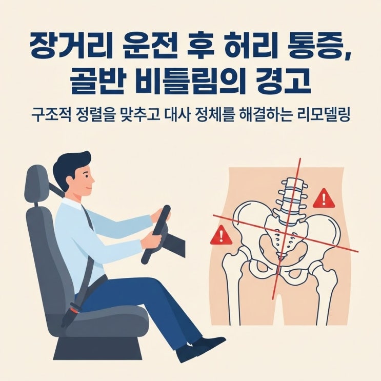  장거리 운전 허리 통증 골반 틀어짐 교정 추나치료 허리 삐끗했을 때 대처법
