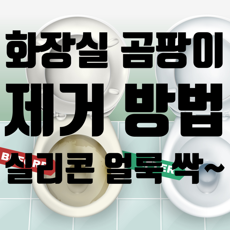  화장실 곰팡이 제거 방법 (실리콘 검은 얼룩 쉽게 없애는 법)